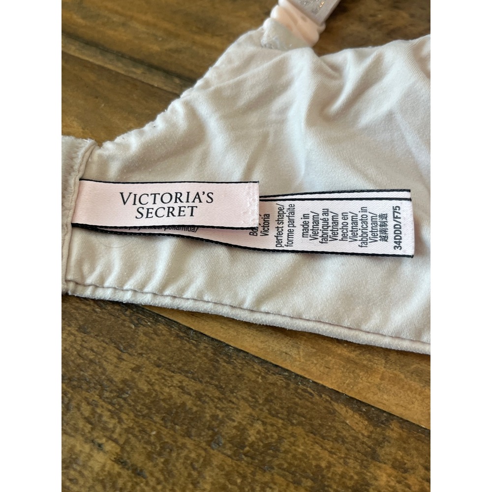 Victorias Secret Body by Victoria Perfect Shape‎ Bra Light Pink 34DDD Logo Strap